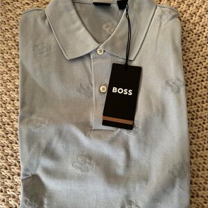 Boss Sky Blue Polo Shirt for Men